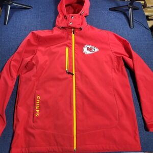 Kansas City Chiefs Red NFL Softshell Hooded Jacket L G
